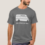 Camiseta Vintage retro campervan vanlife RV - personalize!<br><div class="desc">Em casa é onde você estaciona! Bela chata com uma vintage retro campervan. Personalize-o adicionando texto à parte frontal ou à parte traseira e alterando as cores. Procure mais no meu compro!</div>