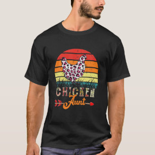 Camiseta Vintage Retro Chicken Flowers Leopard Chicken