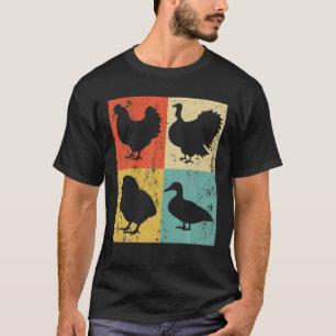 Camiseta Vintage Retro Chicken Pintinho Duck Turquia Animal