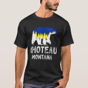 Camiseta Vintage Retro Choteau Montana Grizzar Mt Vaca