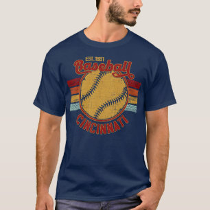 Camiseta Vintage Retro Cincinnati Baseball Est 1881 Basebal