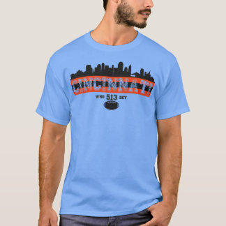 Camiseta Vintage Retro Cincinnati Skyline 513