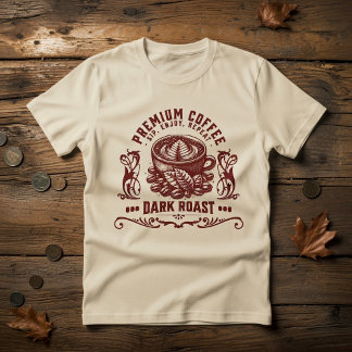 Camiseta Vintage Retro Coffee Drinker T-Shirt