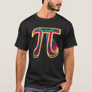 Camiseta Vintage Retro Colorful Pi 3.14 Math-Ematics Birth-