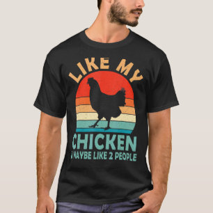 Camiseta Vintage Retro Como Meu Frango E Talvez Como 2 Pess