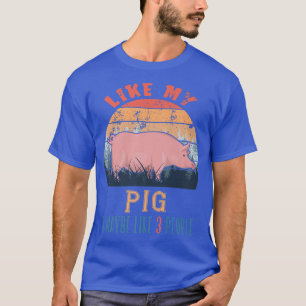 Camiseta Vintage Retro Como Meu Porco E Talvez Como 3 Pesso