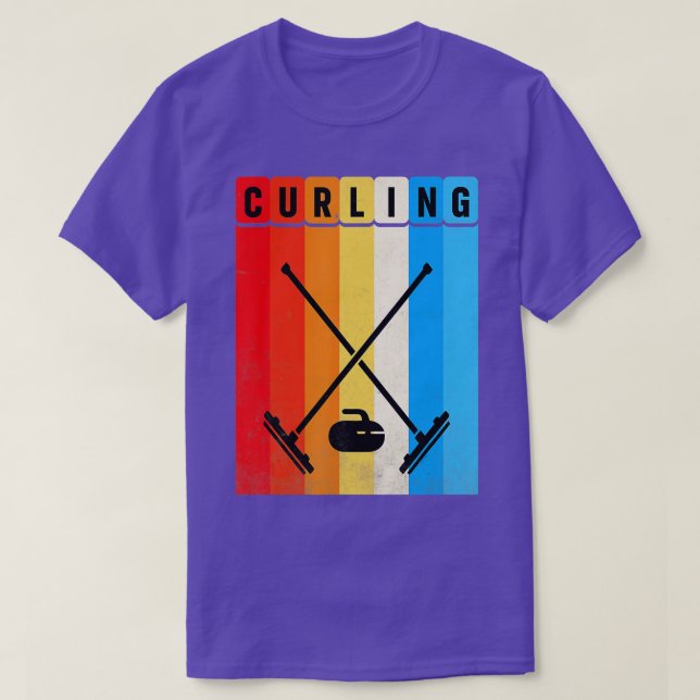 Camiseta Vintage Retro Curling (Frente do Design)