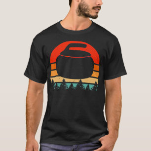 Camiseta Vintage Retro Curling Stone Player Gift design Div
