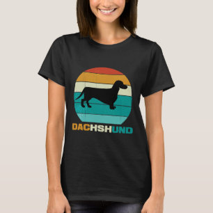 Camiseta Vintage Retro Dachshund Para Amantes Dachshund