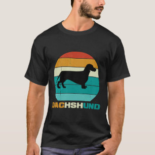 Camiseta Vintage Retro Dachshund Para Amantes Dachshund