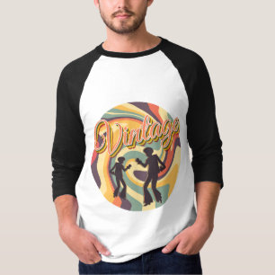 CAMISETA VINTAGE RETRO DANCING EM CAMADAS COLORIDAS