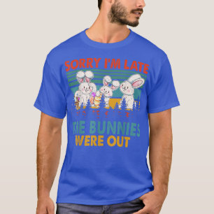 Camiseta Vintage Retro Desculpe Estou Atrasado Os Coelhinho