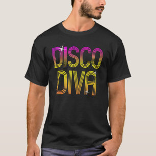 Camiseta Vintage Retro Disco Diva 70s, 80s Family Party Dan