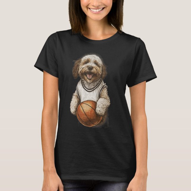 Camiseta Vintage Retro Dog Playing Sketel (Frente)