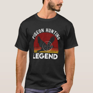 Camiseta Vintage Retro Dove Hunter Pigeon Legend Di