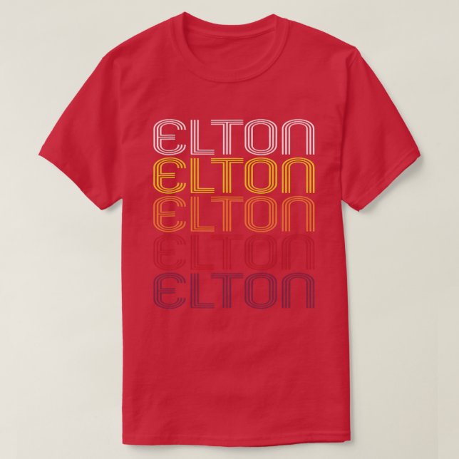 Camiseta Vintage Retro Elton TSirt (Frente do Design)