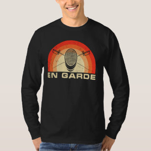 Camiseta Vintage Retro En Garde Esgrima Máscara Swordsman F