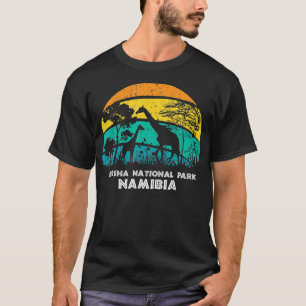 Camiseta Vintage Retro Etosha Parque Nacional Namíbia Áfric