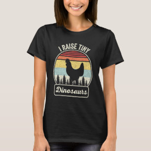 Camiseta Vintage Retro Eu Crio Pequenos Dinossauros Frango