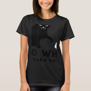 Camiseta Vintage Retro Eu Faço O Que Quero Meu Gato Preto 9