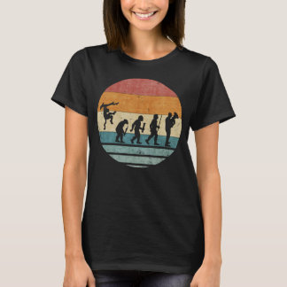 Camiseta Vintage Retro Evolution Of Tuba Player Musical Si