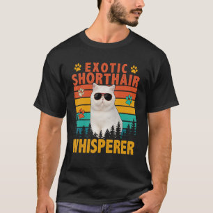 Camiseta Vintage Retro Exotic Shorthair Whisperer Cat Sungl