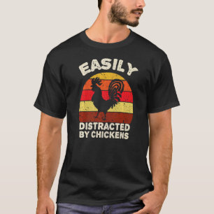 Camiseta Vintage Retro Facilmente Distraído Por Pintos