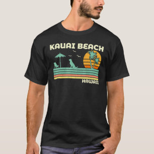 Camiseta Vintage Retro Familiar Férias Hawaii Kauai Beach