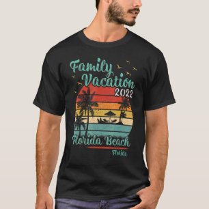 Camiseta Vintage Retro Family Vacation 2022 Florida Beach