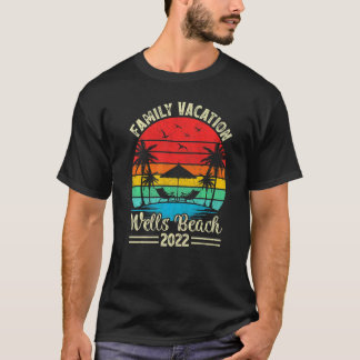 Camiseta Vintage Retro Family Vacation 2022 Maine Wells Bea