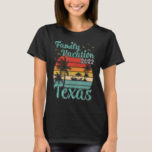 Camiseta Vintage Retro Family Vacation 2022 Texas Beach