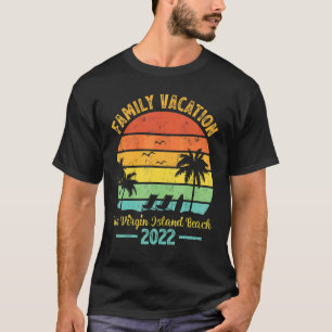 Camiseta Vintage Retro Family Vacation 2022 Us Virgin Islan
