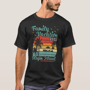 Camiseta Vintage Retro Family Vacation 2022 Virgin Island B