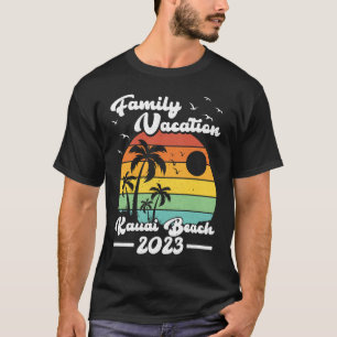 Camiseta Vintage Retro Family Vacation 2023 Hawaii Kauai Be