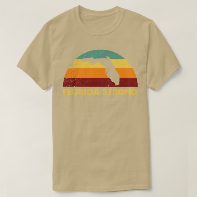 Camiseta Vintage Retro Florida Strong (Frente do Design)