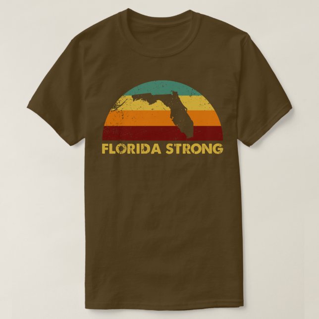Camiseta Vintage Retro Florida Strong (Frente do Design)