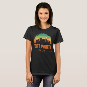 Camiseta Vintage Retro Fort Worth City Texas Dallas 80