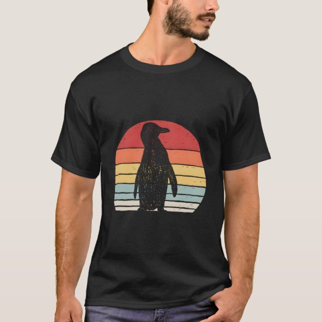 Camiseta Vintage Retro Galápagos Pinguim (Frente)