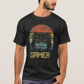 Camiseta Vintage Retro Gamer Jogo Jogo Jogo Jovens Adolesce