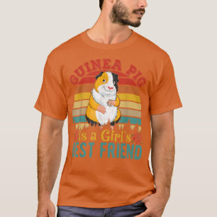 Camiseta Vintage Retro Guiné Pig é o melhor amigo da garota