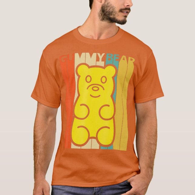 Camiseta Vintage Retro Gummy Bear (Frente)
