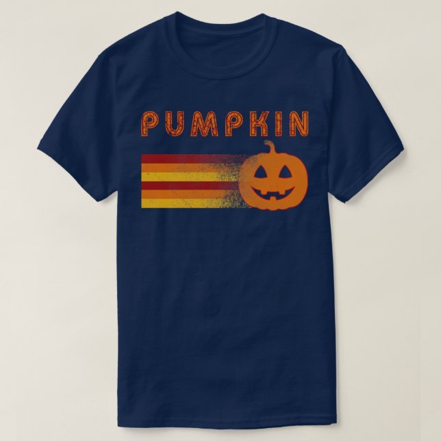Camiseta Vintage Retro Halloween Pumpkin (Frente do Design)