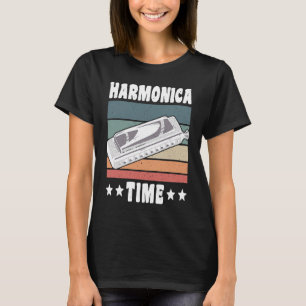 Camiseta Vintage Retro Harmonica Time 2