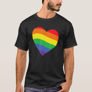 Camiseta Vintage Retro Heart Rainbow Namorados Love Pride