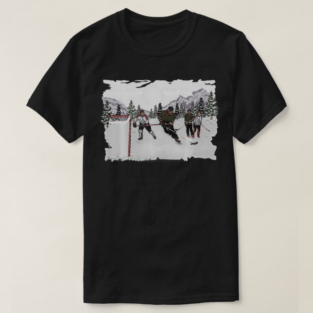 Camiseta Vintage Retro Hockey (Frente do Design)