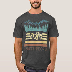 Camiseta Vintage Retro I Odeia Pessoas Quad Bike Rider 1403