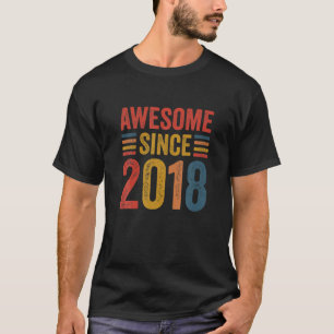 Camiseta Vintage Retro Incrível Desde 2018 4ª Ideia De An