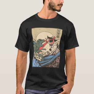 Camiseta Vintage Retro Japonês Excelente Wave Cat VS Monste
