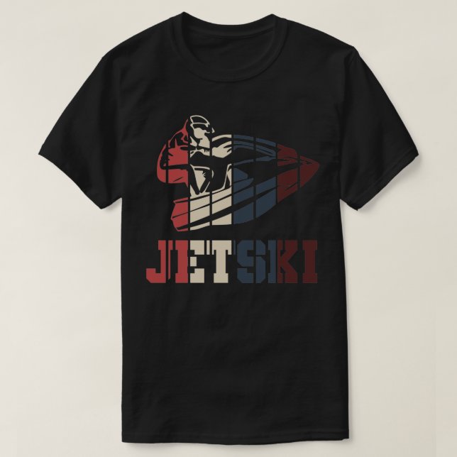 Camiseta Vintage Retro Jet Ski Jet Ski Gift (Frente do Design)