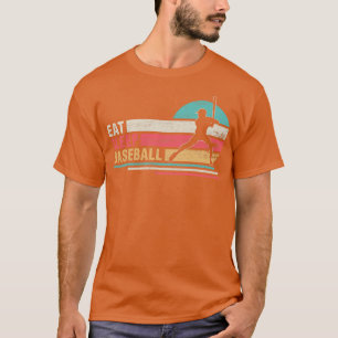 Camiseta Vintage Retro Jogando Baseball Comendo Beisebol